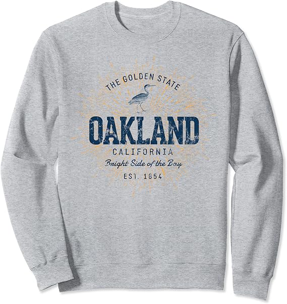 Vintage Retro Style Oakland Sweatshirt Clothing